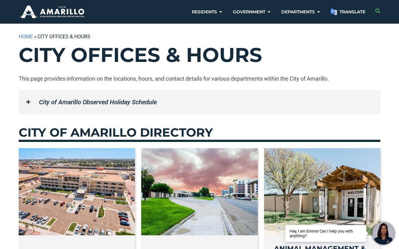 Potter County municipal warrants: Amarillo Municipal Court contact page